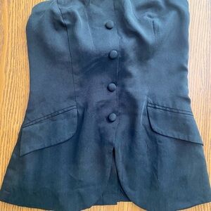 Elegant Black Strapless Top